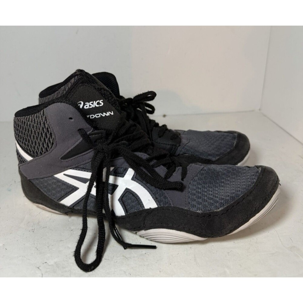 Asics Snapdown Wrestling Shows Mens 8 WIDE Grey Black Boxing MMA Lace 1081A031
